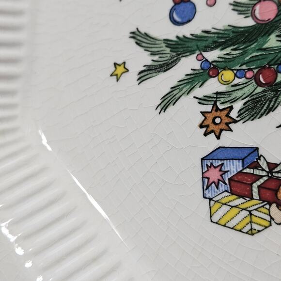 Nikko Christmastime Dinner Plate Set of 3 Octogon Xmas Tree Stars Gifts - Picture 8 of 10